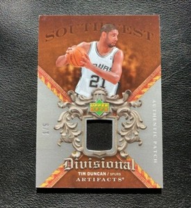 2007-08 Upper Deck Artifacts Tim Duncan Patch Divisional Artifacts 1/5  Only 5!