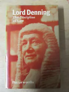 LORD DENNING - THE DISCIPLINE OF LAW - SIGNED - H/B D/W - Picture 1 of 4