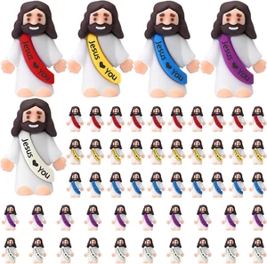 50 Pcs Mini Jesus Figures Easter Jesus Loves You Christ Toys Little Christ Figur - Picture 1 of 12