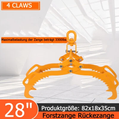 Holzzange Forstzange Verladezange Rückezange Holzgreifer 1500KG/3300LBS - Bild 1 von 4