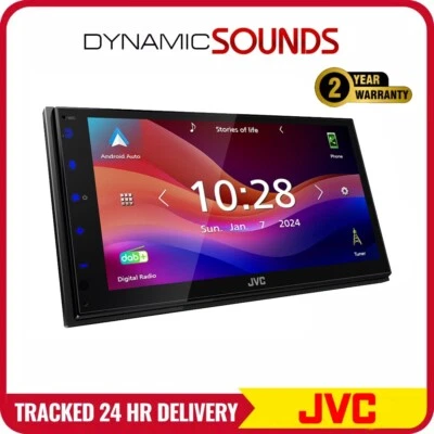 JVC KW-M595DBT - 6.8” Wired CarPlay Android Auto Mirroring DAB+ Radio Multimedia - Image 1 of 4