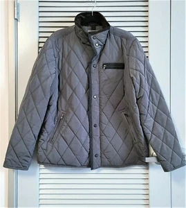 DKNY gray stitched filling high-neck long slev jacket XL - Picture 1 of 4