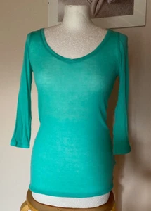 AMERICAN VINTAGE weiches, feines 3/4-Armshirt, Gr. M, Farbe Türkis - Bild 1 von 6