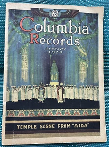 COLUMBIA RECORDS JANUAR 1920 BROSCHÜRE ""AIDA"" TEMPELSZENE COVER VIELE KÜNSTLER - Bild 1 von 11