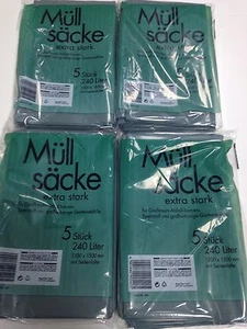100 STÜCK 240L ABFALLSÄCKE 70MY MÜLLBEUTEL MÜLLSÄCKE EXTRA STARK MÜLLSACK ABFALL - Bild 1 von 2