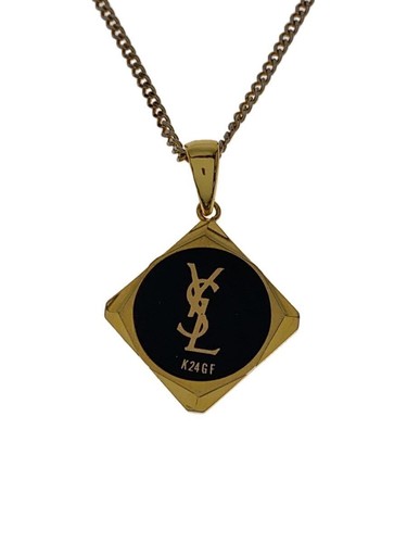 SAINT LAURENT (YSL) Collana YVES SAINT LAURENT placca logo K24GF donna con top GLD usata