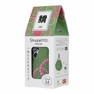 Bolsa compacta Itoya Shupatto tamaño M, diseño pulpo, verde y rosa, W350 x H300 mm 15L - Imagen 1 de 10