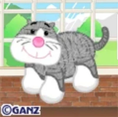 Webkinz Sterling Cheeky Cat RARE silver gray kitten | Virtual code messaged - Image 1 of 3