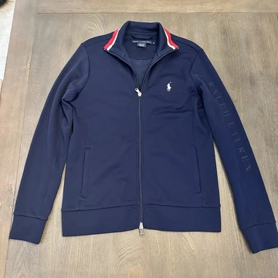 Ralph Lauren Golf Women’s Medium Zip Up Jacket Navy Blue With Red And White Trim - Image 1 of 4