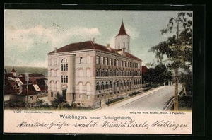 Ansichtskarte Waiblingen, Neues Schulgebäude - Picture 1 of 2
