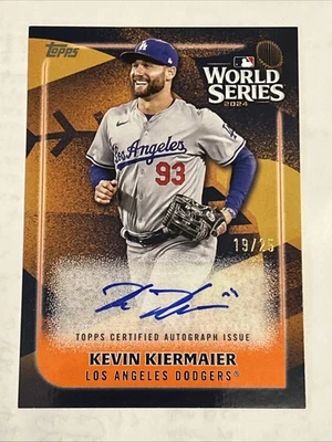 Tarjeta Automática 2025 Topps Serie 2 Kevin Kiermaier Serie Mundial 19/25 Dodgers Foto 1 de 4