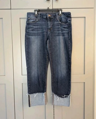 Joes jeans women size 30 mid Rise straight crop cuffed denim Medium Wash - Image 1 of 4