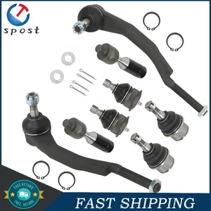 Inner Outer Tie Rods Upper Lower Ball Joints For 02-06 Envoy XL Trailblazer EXT - Picture 1 of 8