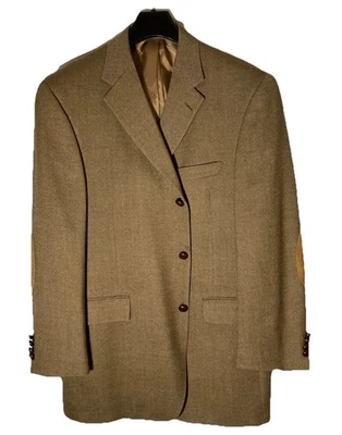 AUSTIN REED London Mens Fine Wool Blazer-Suede Elbow Patch-Size 44R-USA Made-EUC - Image 1 of 4