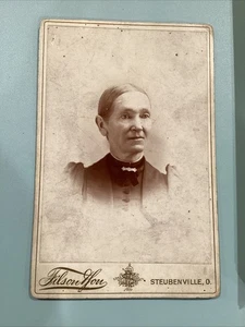 Filson & Son Steubenville Ohio Older Woman Cabinet Card Photo - Picture 1 of 8