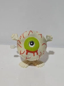 1980s Russ Berrie & Co Wind Up Eyeball White with Feet Jumping - Picture 1 of 7