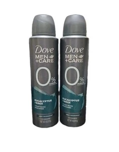 2x Dove Men + Care 0% Aluminum Deodorant Spray EUCALYPTUS + BIRCH 4 oz - Picture 1 of 2