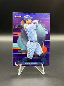 2025 Topps Finest Uncommon George Springer Purple Refractor /200 - Picture 1 of 3