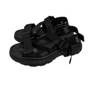 Alexander McQueen Leather Tread Strap Sandals Black Size 44 667815 U.S. 11 D - Picture 1 of 9