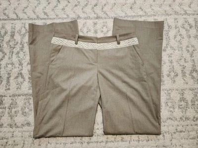 Pantalones Robert Rodriguez Beige Marrón Encaje Talla 8 Foto 1 de 4