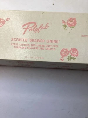 Rollo forrador de cajón Karen Carson perfumado Polyfab nuevo en caja 17,5 x 108" años 50 vintage Foto 1 de 4