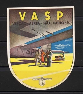 VASP BRAZIL AIRLINE BAGGAGE LABEL BR - 430 , VF, M, - Picture 1 of 1