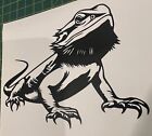 1x  Bearded Dragon Reptile Vinyl Sticker Decal Bumper Window Car Craft Black