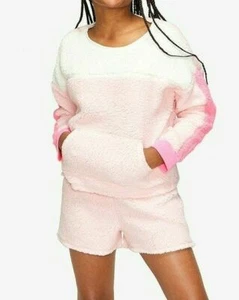 NWT Justice Girls Pajamas Sleepwear Sherpa Top/Shorts Size 12 16 18 - Picture 1 of 1