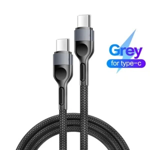 2 PACK USB-C to USB-C Braided Cable Fast Charge Charging Cord Rapid Type Charger - Picture 1 of 12