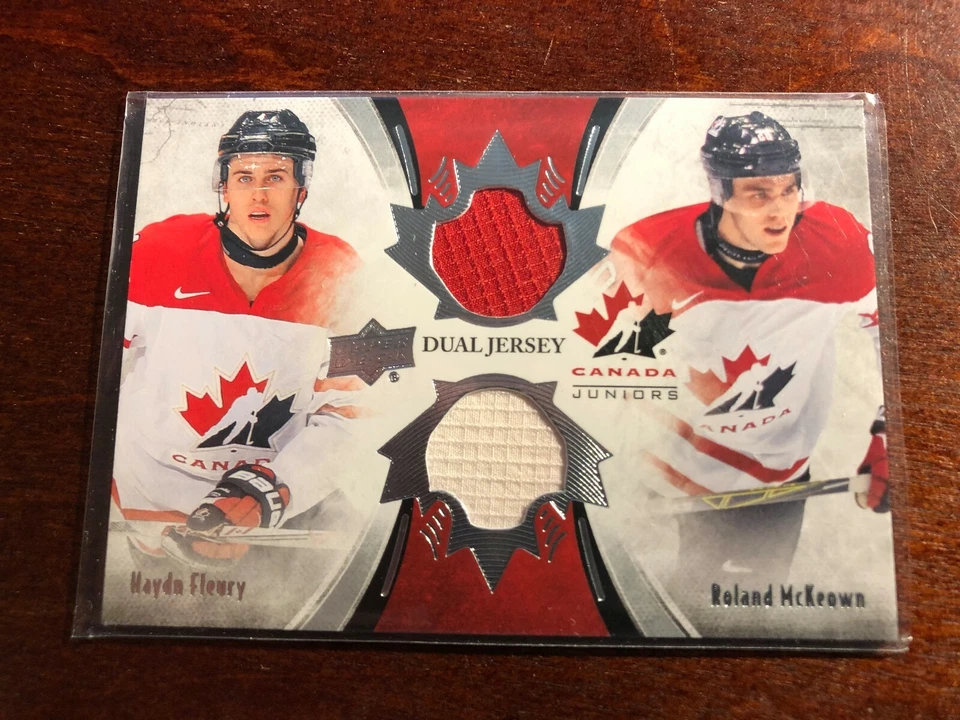 HAYDN FLEURY / ROLAND McKEOWN  TCD-FM...2016 TEAM CANADA JUNIORS ..DUAL JERSEY - Image 1 of 1