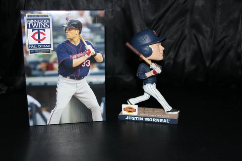 Justin Morneau Minnesota Twins Hall of Fame 20th Anniversary Bobblehead NEW MLB Cover