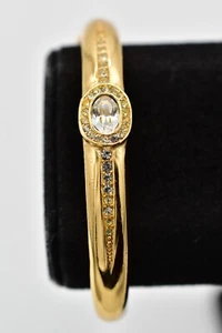 Bracciale Christian Dior Vintage Cristallo Tono Oro NOS Firmato Anni 80 Bin8 - Foto 1 di 12