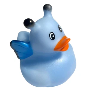FREE SHIP - LIGHT BLUE DRAGON BUTTERFLY WINGS CRUISING RUBBER DUCK CRUISE 2 1/2" - Picture 1 of 2