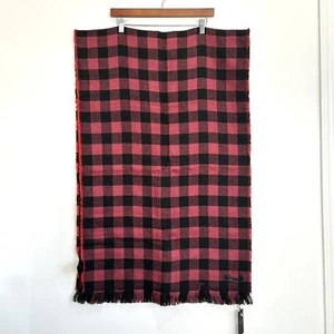 Scotch & Soda Red Black Buffalo Plaid Reversable Oversized Scarf Wrap NWT $85 - Picture 1 of 7