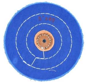 5" x 40 Ply Platinum Blue Buff Wheel For Jewelers Bench Grinder Lathe Dental - Picture 1 of 1