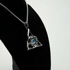 GK Stainless Steel Illuminati Masonic Blue Evil All Seeing Eye Pendant Necklace