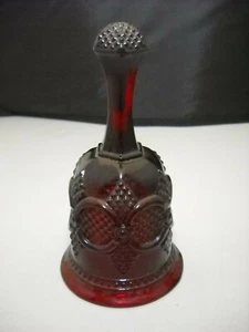 Vintage Avon Cape Cod Ruby Red Glass Hand Bell  6 3/4" Tall Dark Red  - Picture 1 of 8
