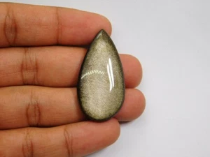 Piedra preciosa suelta de obsidiana arco iris 100 % natural para joyería 43 quilates ME-3981 - Imagen 1 de 4