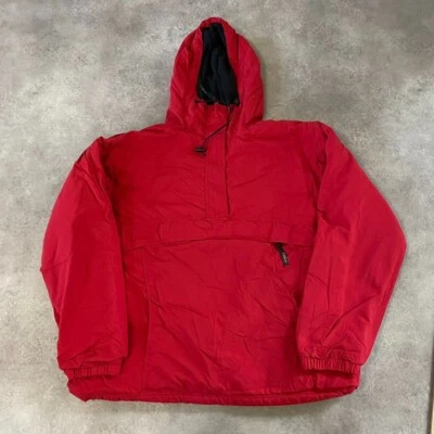 L.L Bean Anorak Jacket Womens Large Pull Over Outdoor Hiking Rain Coat, Red - Image 1 of 4
