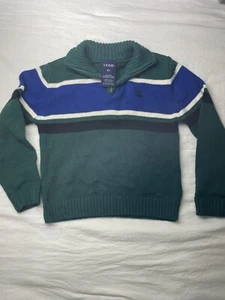 IZOD Boys 4t Stripped Front Zipper Sweater - Picture 1 of 2