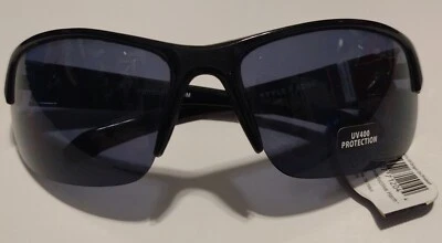 PUGS Sunglasses Black Plastic Frame SilverGray Red Accent UV400 - NWT style 1204 - Image 1 of 4
