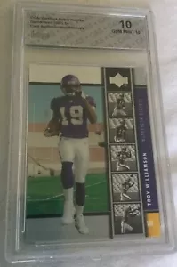 Upper Deck Football Card Troy Williamson COA Certified 10 Mint 2005 Minn Vikings - Picture 1 of 3