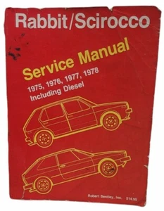 Volkswagen Official Service Manual Rabbit & Scirocco Gas Motor 1975-1979 Bentley - Picture 1 of 3