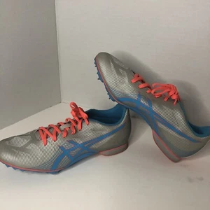 ASICS Women's Hyper-Rocket Girl Track Spikes Size 10 G553Y Silver Blue Pink - Picture 1 of 11