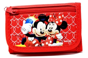 DISNEY I LOVE MICKEY MOUSE Children Tri Fold Wallet - Red 4.5" - Picture 1 of 1