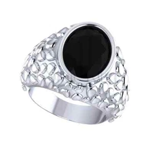 4Ct Oval Black Diamond Lab-Created Solitaire Wedding Jewelry Ring | White Gold - Picture 1 of 4