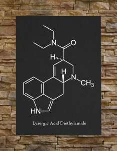 LSD Chemical Structure Canvas Print / Back Patch - Acid formula molecule trip - Picture 1 of 4