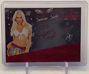 SPENCER SCOTT BENCHWARMER BENCH WARMER SCHOOL GIRLS PINK AUTOGRAPH AUTO CARD