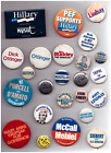 Lot de 24 Vintage NY POLITICAL Campagne PINS D'AMATO MCCALL LINDSAY HILLARY