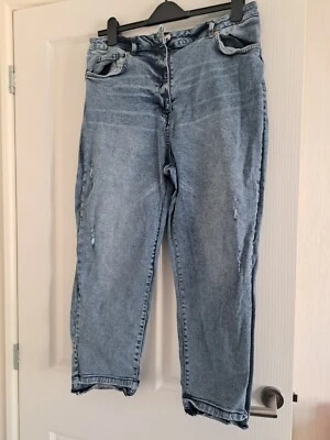 Ladies papaya Size 16 Relaxed Fit Jeans distressed Inside Leg 22 Inches - Image 1 of 3
